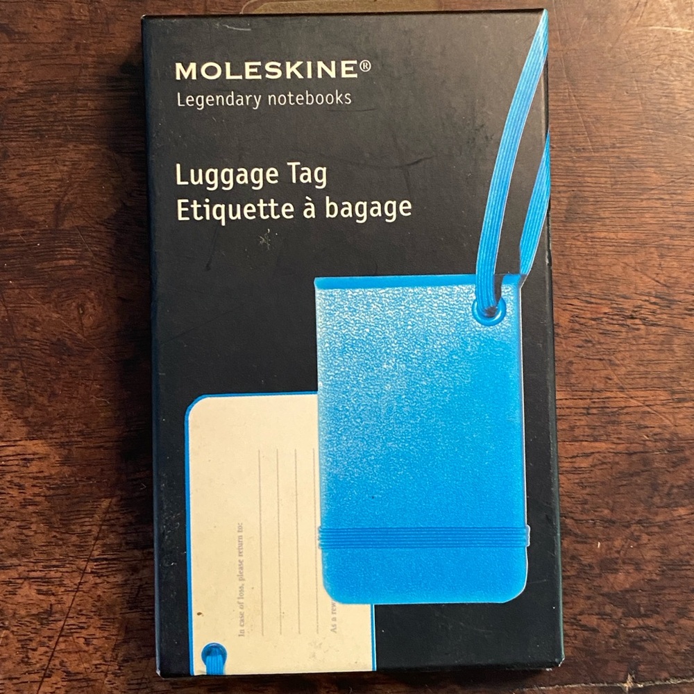 Moleskine Cerulean Blue Luggage Tag New in Package